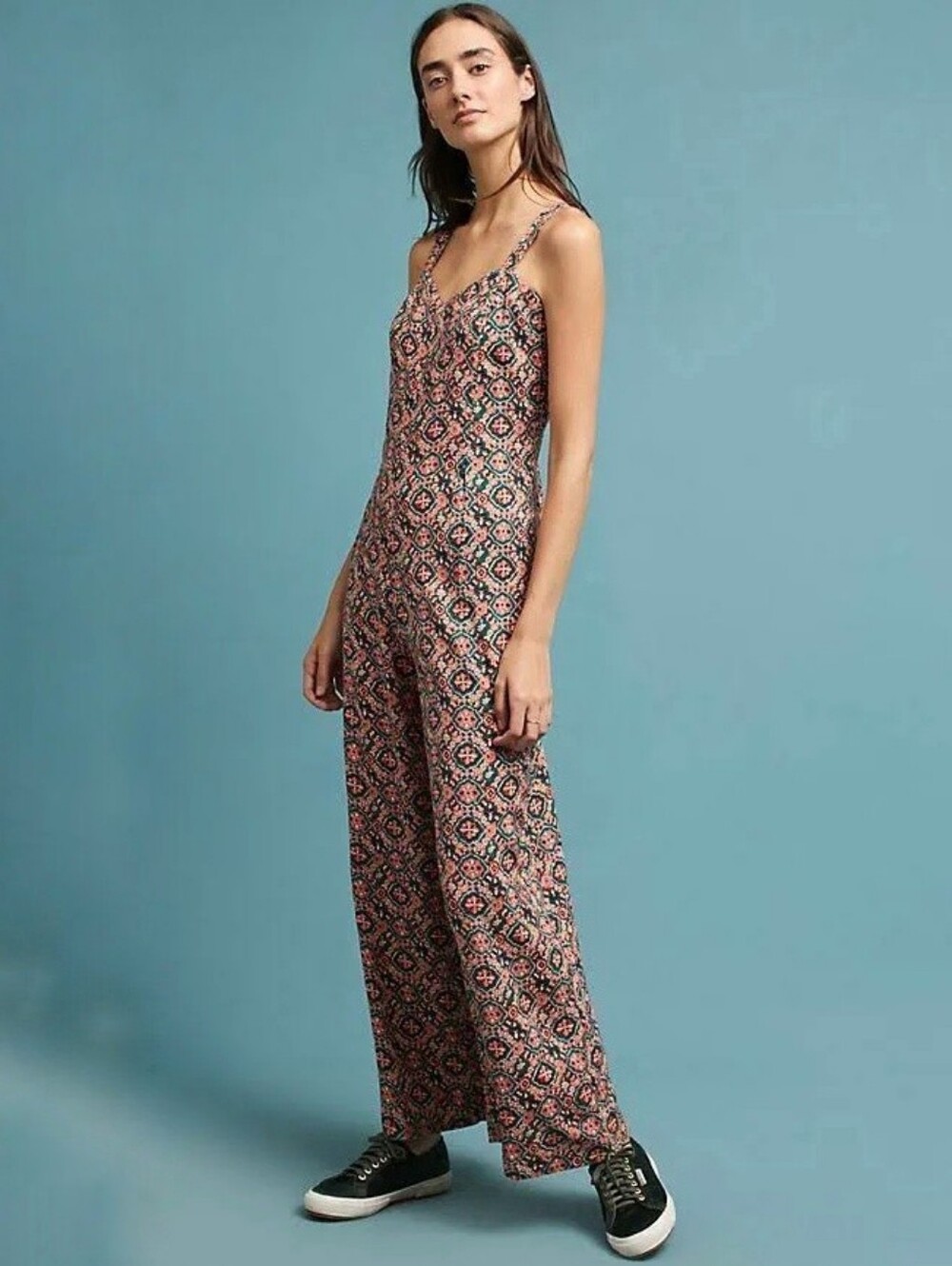 Anthropologie Finley Wide-Leg Jumpsuit by Cleobella women's Size medium M $138